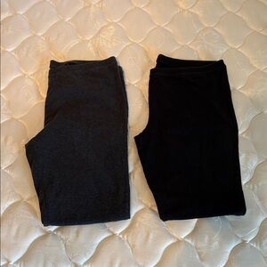 Black and Dark Gray Leggings.